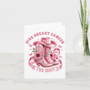 Carte Donner le cancer du sein à la botte Cowgirl Cancer