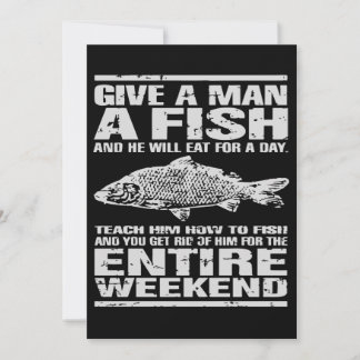 Carte Donner Un Homme Un Poisson Drôle Pêche À La Carpe 