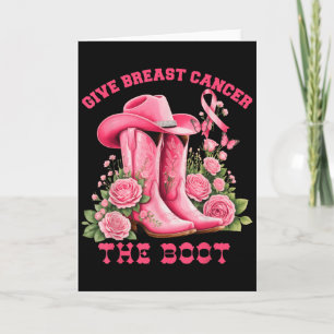 Carte Donnez Le Cancer Du Sein La Botte Cowgirl Ruban Ro
