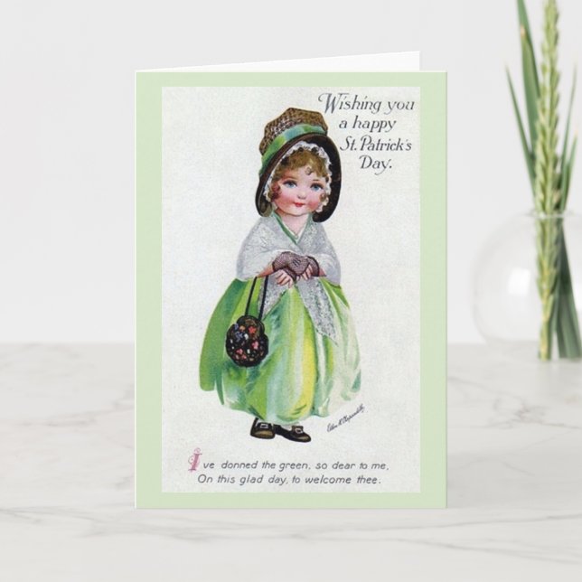 Carte Donning Victorien De Green St. Patrick's Day Card (Devant)