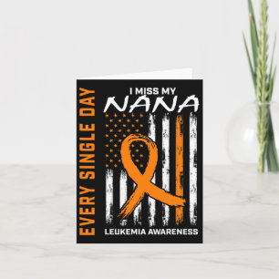 Carte Dons De Sympathie Perte De Nana Orange Leukemia La