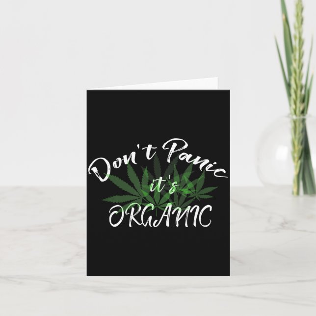 Carte Don't Panic It's Organic Funny Quotes Shirt  (Devant)