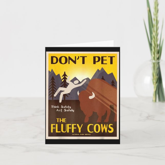 Carte Don't Pet The Fluffy Cows  (Devant)