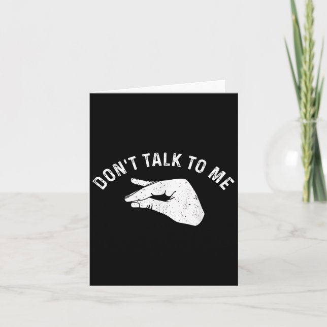 Carte Don't Talk To Me Funny Italian Hand Silence Sign S (Devant)