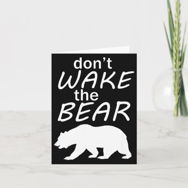 Carte Don't Wake The Bear Survival Camng And Sleeng  (Devant)