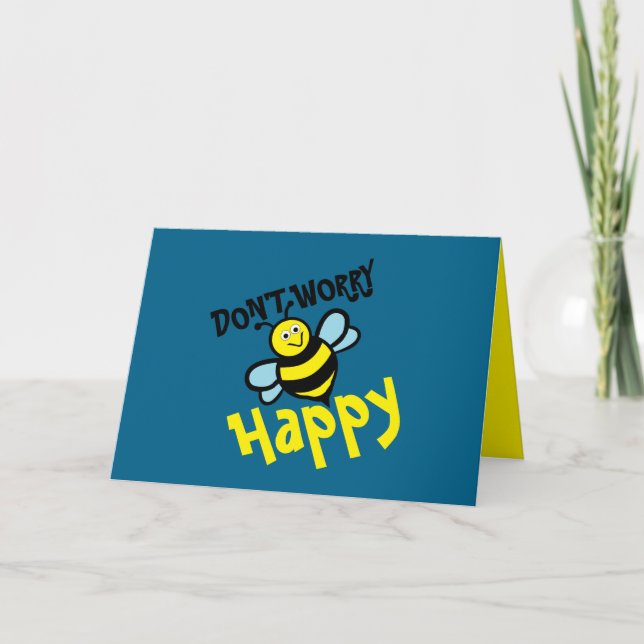 Carte Don't Worry Bee Happy (Devant)