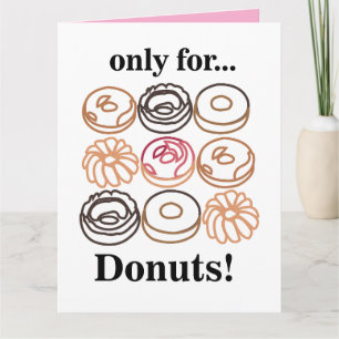 Carte Donut Doughnut Sweet Funny Anniversaire