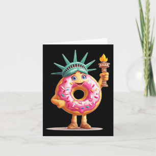 Carte Donut Incroyable Avec Statue De La Liberté Pour Le