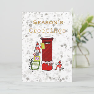 Carte Doodcard Robins Red Mailbox