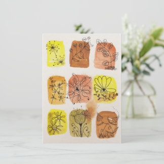 Carte Doodé d'aquarelle botanique toute occasion