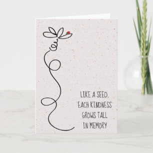 Carte Doodle Daisy avec Ladybug