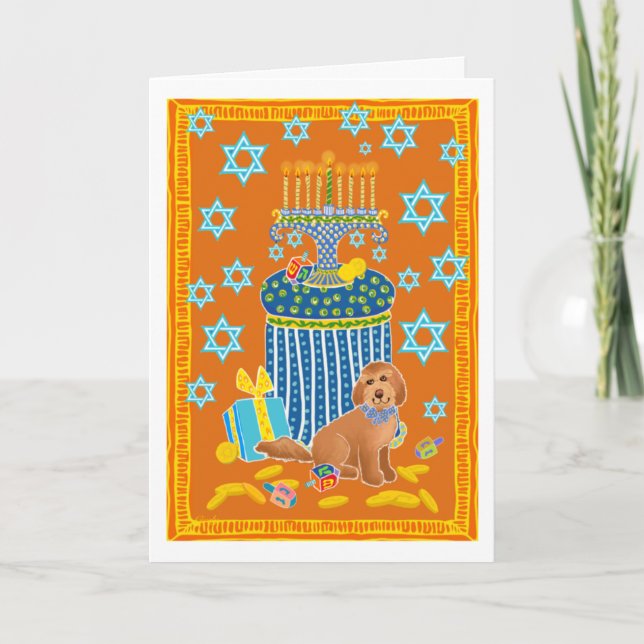 Carte Doodle Dog Hanukah (Devant)