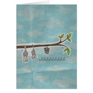 Carte d'opossum et de batte, shhhh.