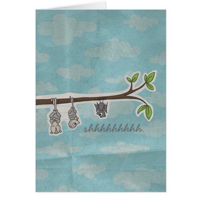 Carte d'opossum et de batte, shhhh. (Devant)