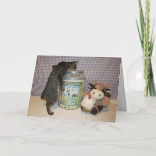Carte Dora's Birthday Party - Chat / Kitten Birthday Car