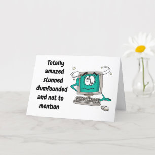 Carte d'ordinateur "65e" CONFUS D'ANNIVERSAIRE