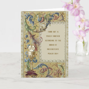 CARTE D'ORDINATION D'HÔTE DE PREMIÈRE MASSE PRIEST