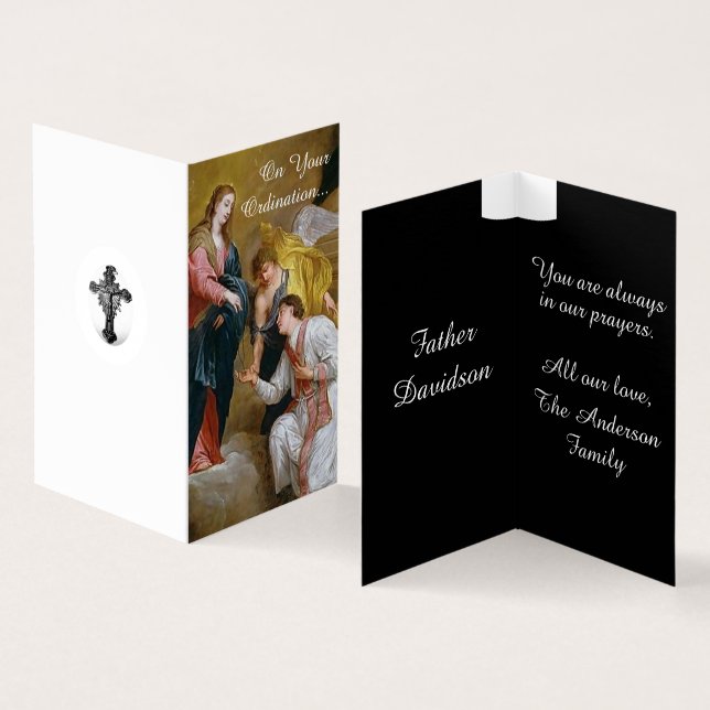Carte d'ordre sacerdotale (Inside and Outside)