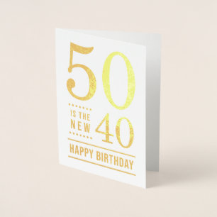 Carte Dorée 50e anniversaire 50 est le nouveau 40