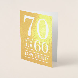 Carte Dorée 70e anniversaire 70 est le nouveau 60