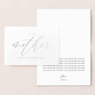 Carte Dorée À ma mère le jour de mon mariage (vraie huile)