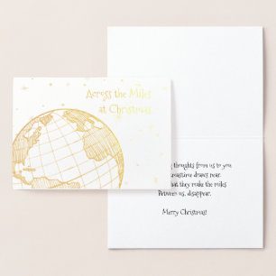 Carte Dorée À travers les milles à Noël