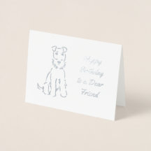 Adorable Airedale Terrier Croquis sur personnalisa