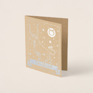 Carte Dorée Anniversaire du Taurus   Astrologie Élégante Zodia