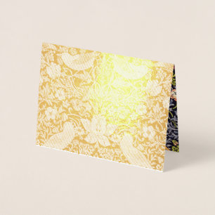 Carte Dorée Art floral Nouveau de voleur de fraise de William