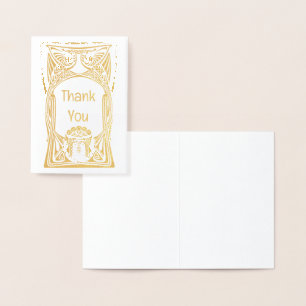 Carte Dorée Art Nouveau Peacock lady