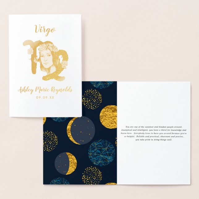 Carte Dorée Astrologie virologique | Signe zodiaque personnali (Affichage)