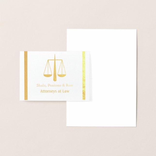 Carte Dorée Avocats HAMbyWG Scales of Justice (Affichage)
