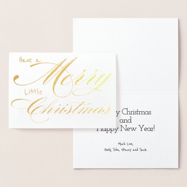 Carte Dorée Ayez un Joyeux Petit Pain D'Or De Noël (Affichage)
