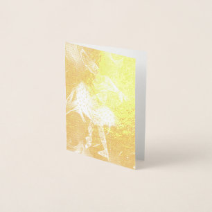 Carte Dorée Ballerine Abstraite Lac des Cygnes