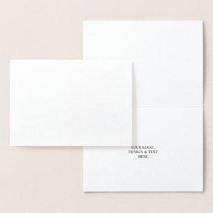 Carte Dorée Blanc Personnalisé – Votre logo et texte ici