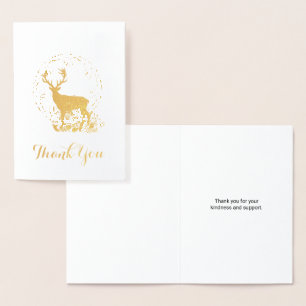 Carte Dorée Boho renne rustique à l'intérieur d'une couronne