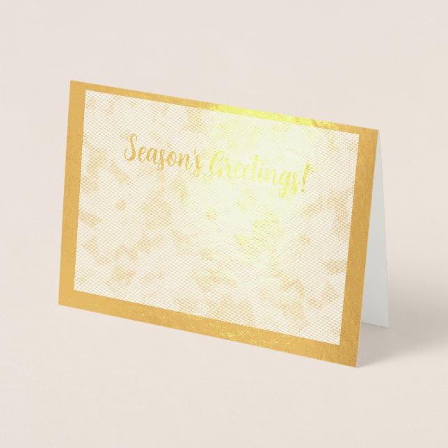 Carte Dorée Bonnes Fêtes Élégantes Vacances d'affaires (Devant)