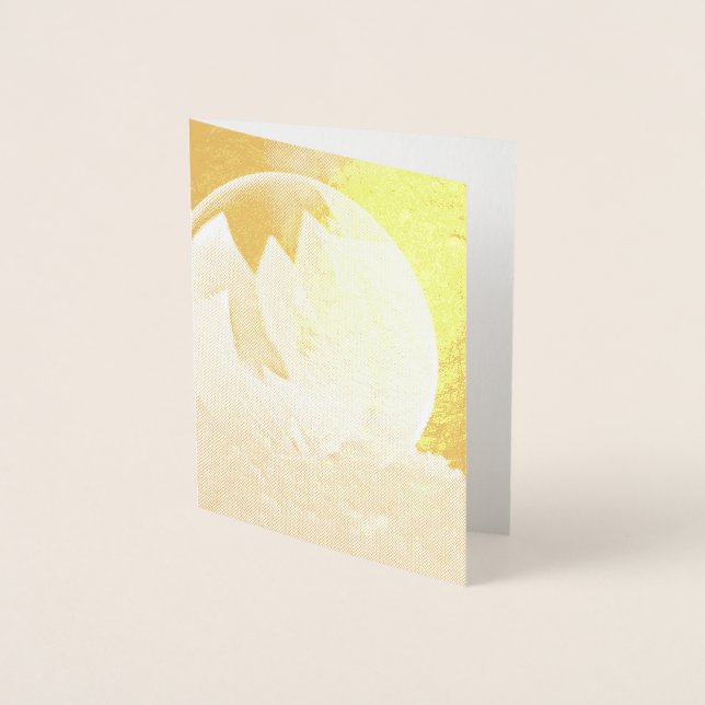 Carte Dorée Bulle de savon sur neige (Devant)