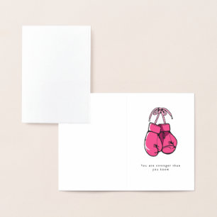 Carte Dorée Cadeaux de soutien contre le cancer du sein Femmes
