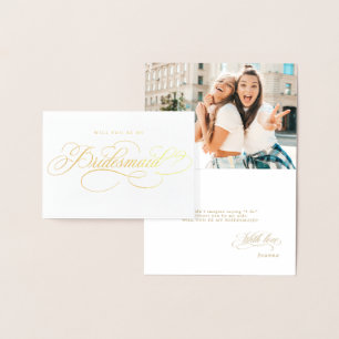 Carte Dorée Calligraphie moderne Gold Seras-Tu Ma Femme