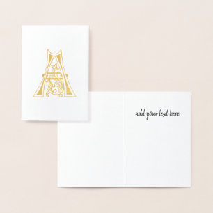 Carte Dorée Capitale décorative botanique médiévale A