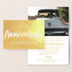 Carte Dorée Cartons d'invitation pour la fête d'anniversaire d