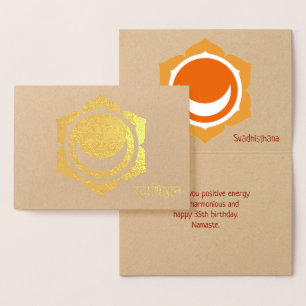 Carte Dorée Chakra sacré toute la coutume d'occasion vraie