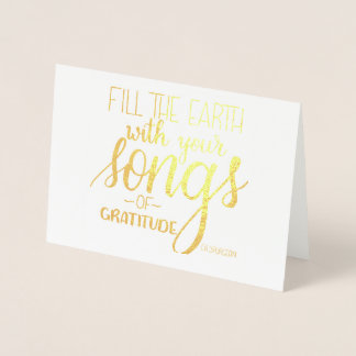 Carte Dorée Chansons de Gratitude, Citation de C.H. Spurgeon, 