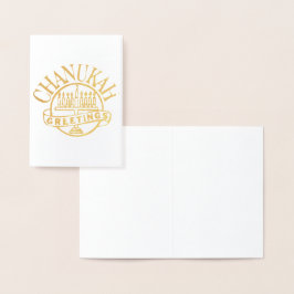 Carte Dorée Chanukah Salutations