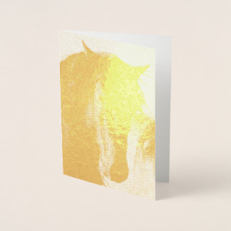 Carte Dorée CHEVAUX SAUVAGES DE L'UTAH STALLION ONAQUI VRAI Fo