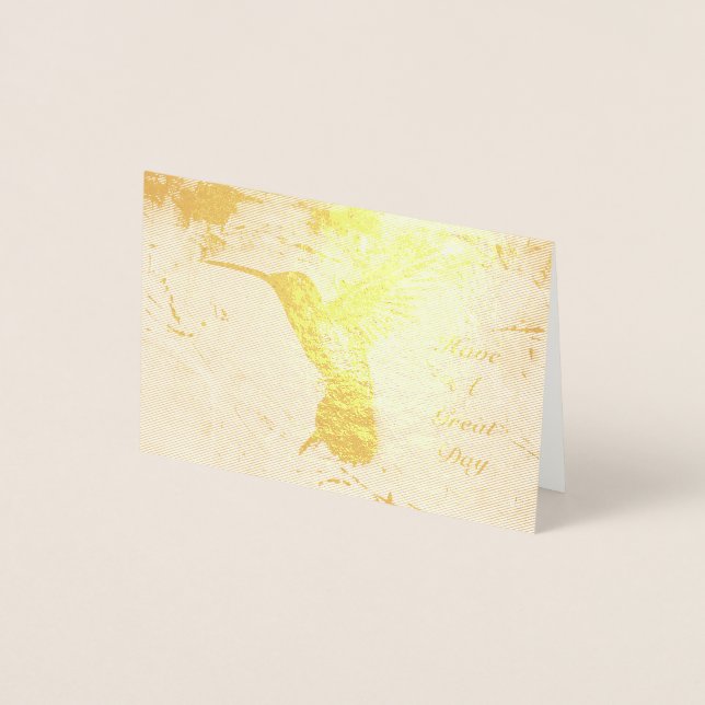 Carte Dorée Colibri (Devant)