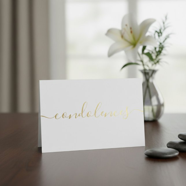Carte Dorée Condoléances simples (Créateur téléchargé)
