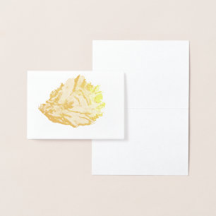 Carte Dorée Coquillage d'huître d'or