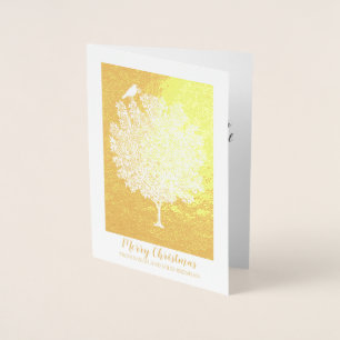 Carte Dorée Corbeau à huile d'or décore l'arbre de Noël